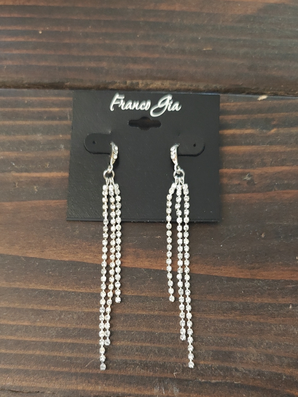 Kohl's Silver-Tone Rhinestone Tassel Drop Earrings